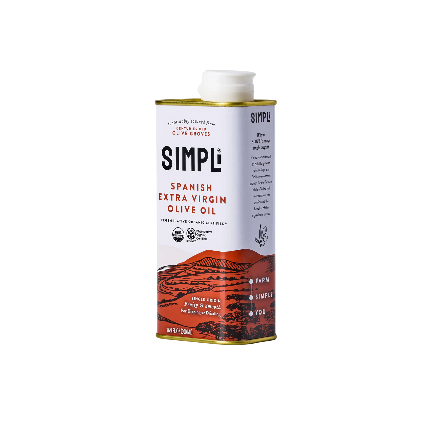 SIMPLI REGENERATIVE ORGANIC CERTIFIED® SPANISH EXTRA VIRGIN OLIVE OIL