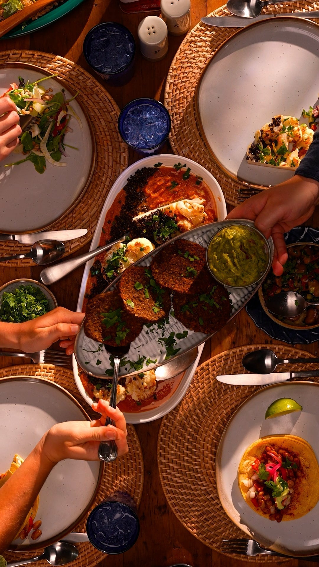 Red Lentil Patties with Guacamole