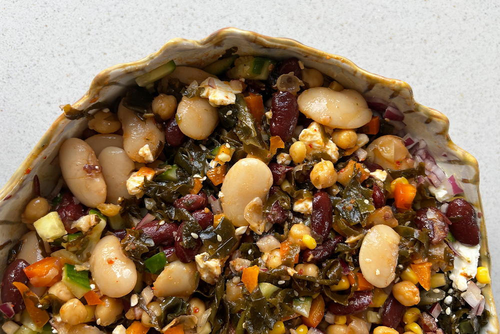 Chilled Three Bean & Seaweed Salad