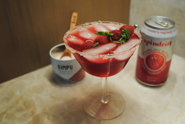 Cranberry Raspberry Spritz Mocktail