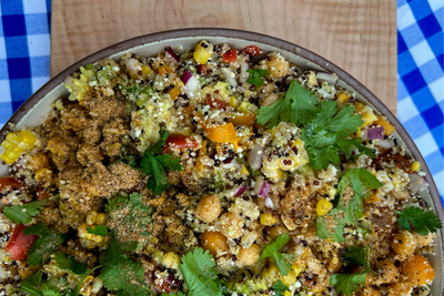 The Ultimate Grilling Side: Quinoa Chickpea Summer Salad