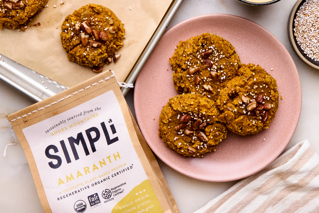 Pumpkin Spice Amaranth Breakfast Cookies