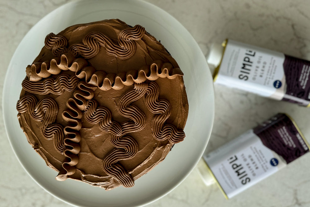 “Trick or Beet” Chocolate Cake with Buttercream Icing