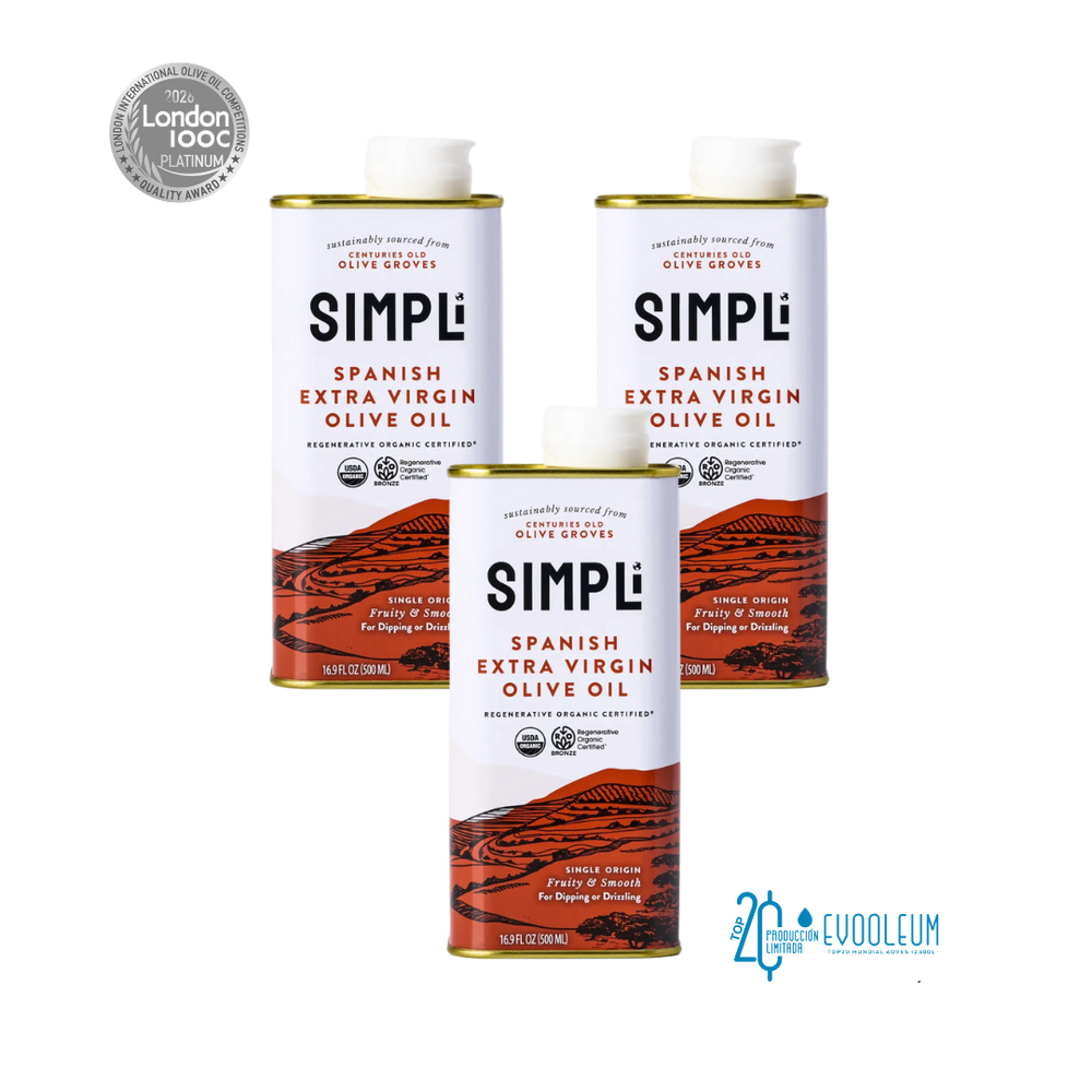 3-PACK SIMPLi REGENERATIVE ORGANIC CERTIFIED® SPANISH EXTRA VIRGIN OLIVE OIL