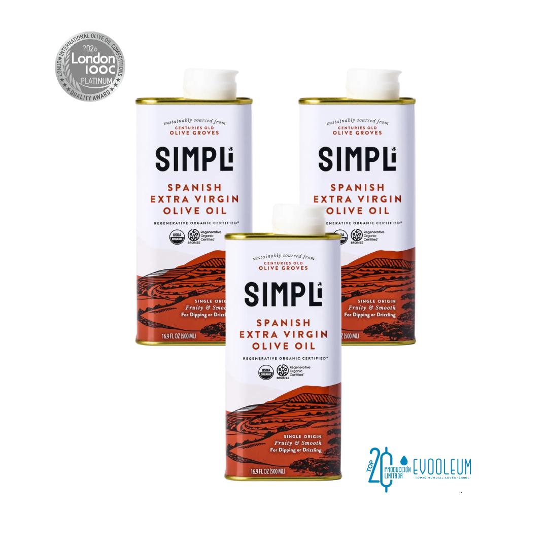 3-PACK SIMPLi REGENERATIVE ORGANIC CERTIFIED® SPANISH EXTRA VIRGIN OLIVE OIL