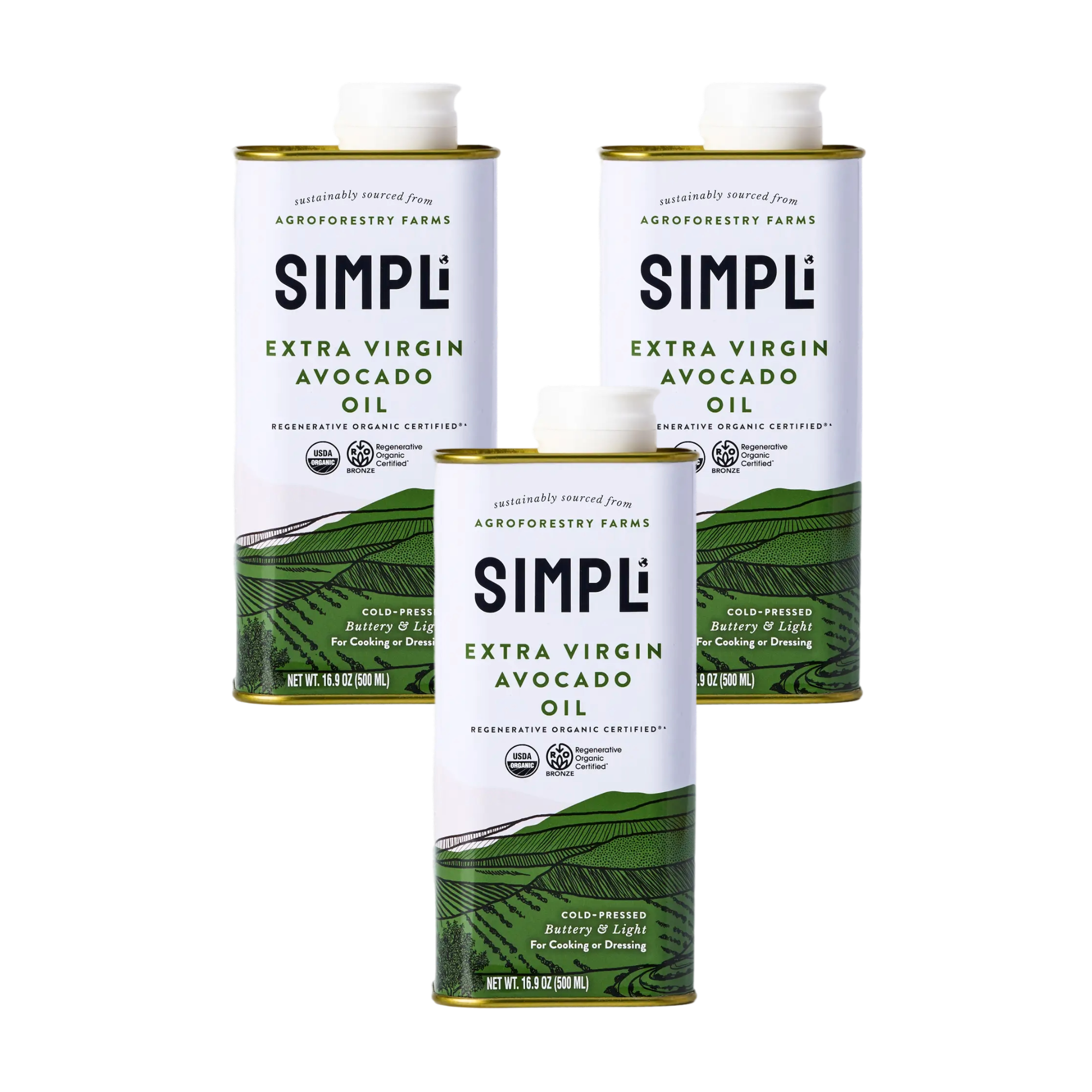 3-PACK SIMPLi REGENERATIVE ORGANIC CERTIFIED® EXTRA VIRGIN AVOCADO OIL