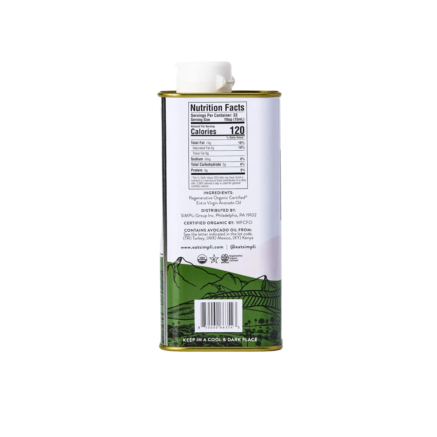 SIMPLi REGENERATIVE ORGANIC CERTIFIED® EXTRA VIRGIN AVOCADO OIL