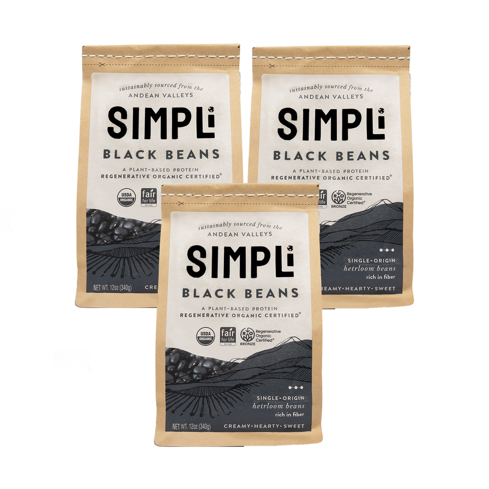 3-PACK SIMPLi REGENERATIVE ORGANIC CERTIFIED® BLACK BEANS