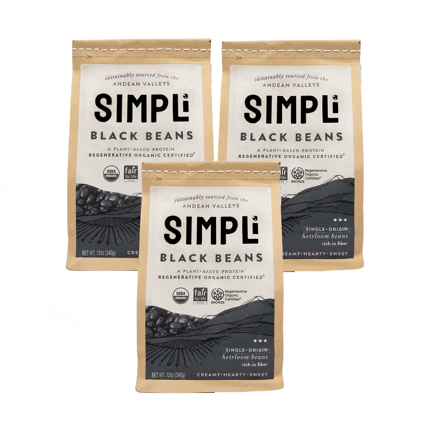3-PACK SIMPLi REGENERATIVE ORGANIC CERTIFIED® BLACK BEANS