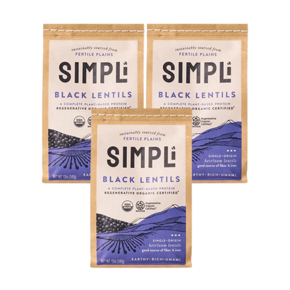 3-PACK SIMPLi REGENERATIVE ORGANIC CERTIFIED® BLACK LENTILS