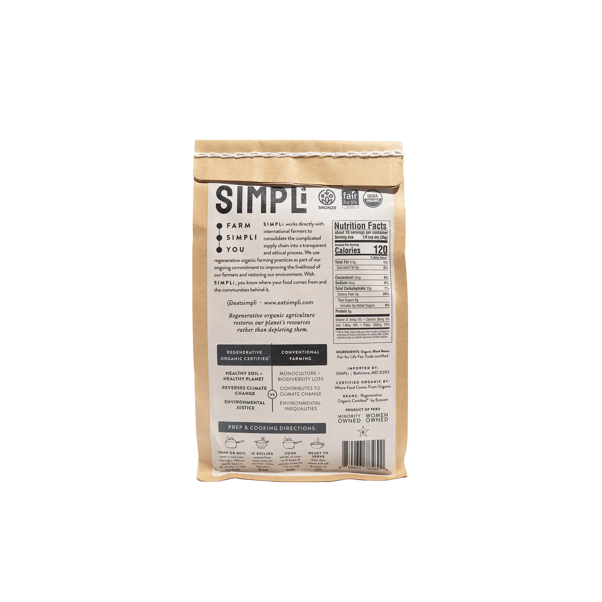 SIMPLi REGENERATIVE ORGANIC CERTIFIED® BLACK BEANS