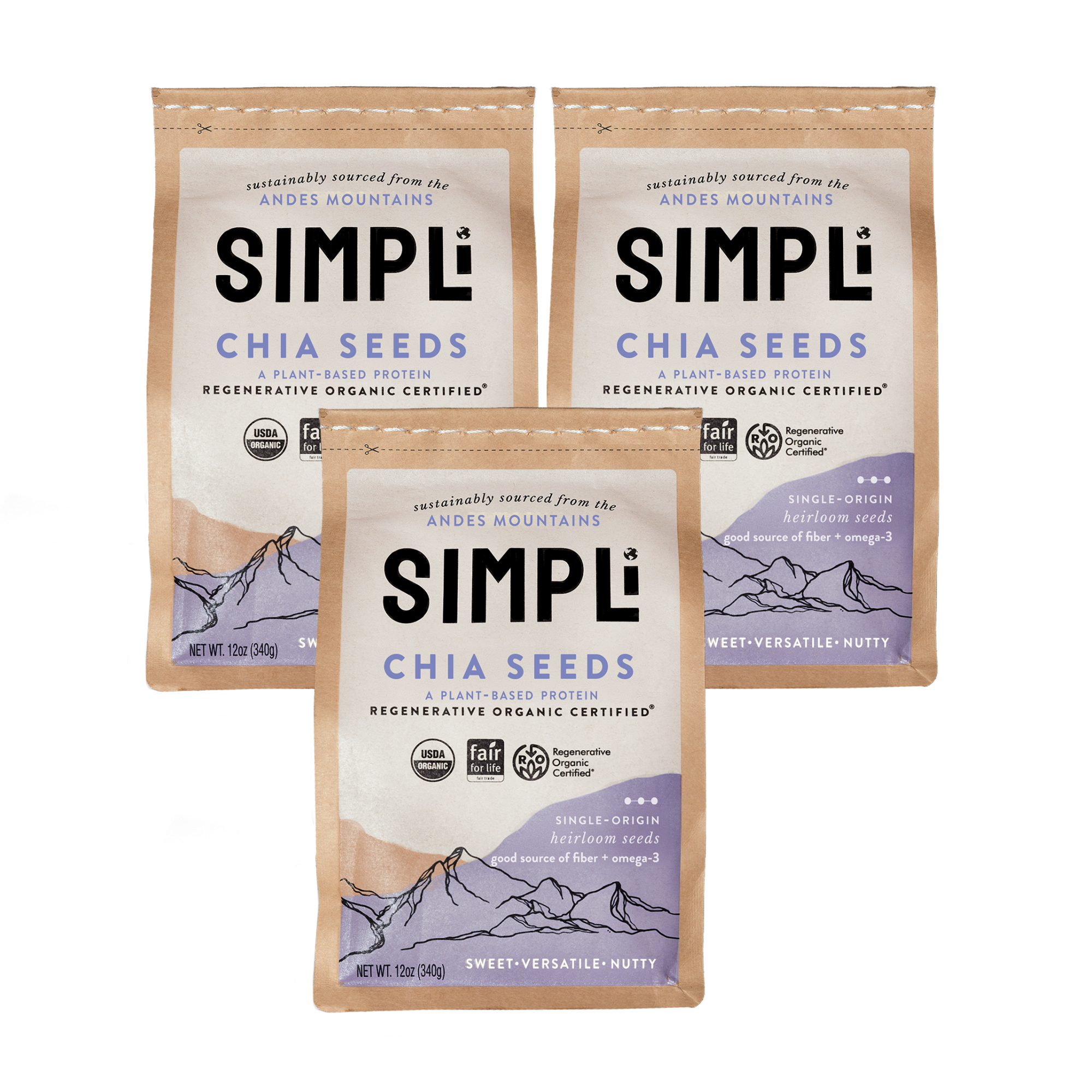 3-PACK SIMPLi REGENERATIVE ORGANIC CERTIFIED® CHIA SEEDS
