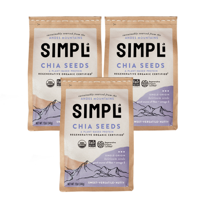 3-PACK SIMPLi REGENERATIVE ORGANIC CERTIFIED® CHIA SEEDS