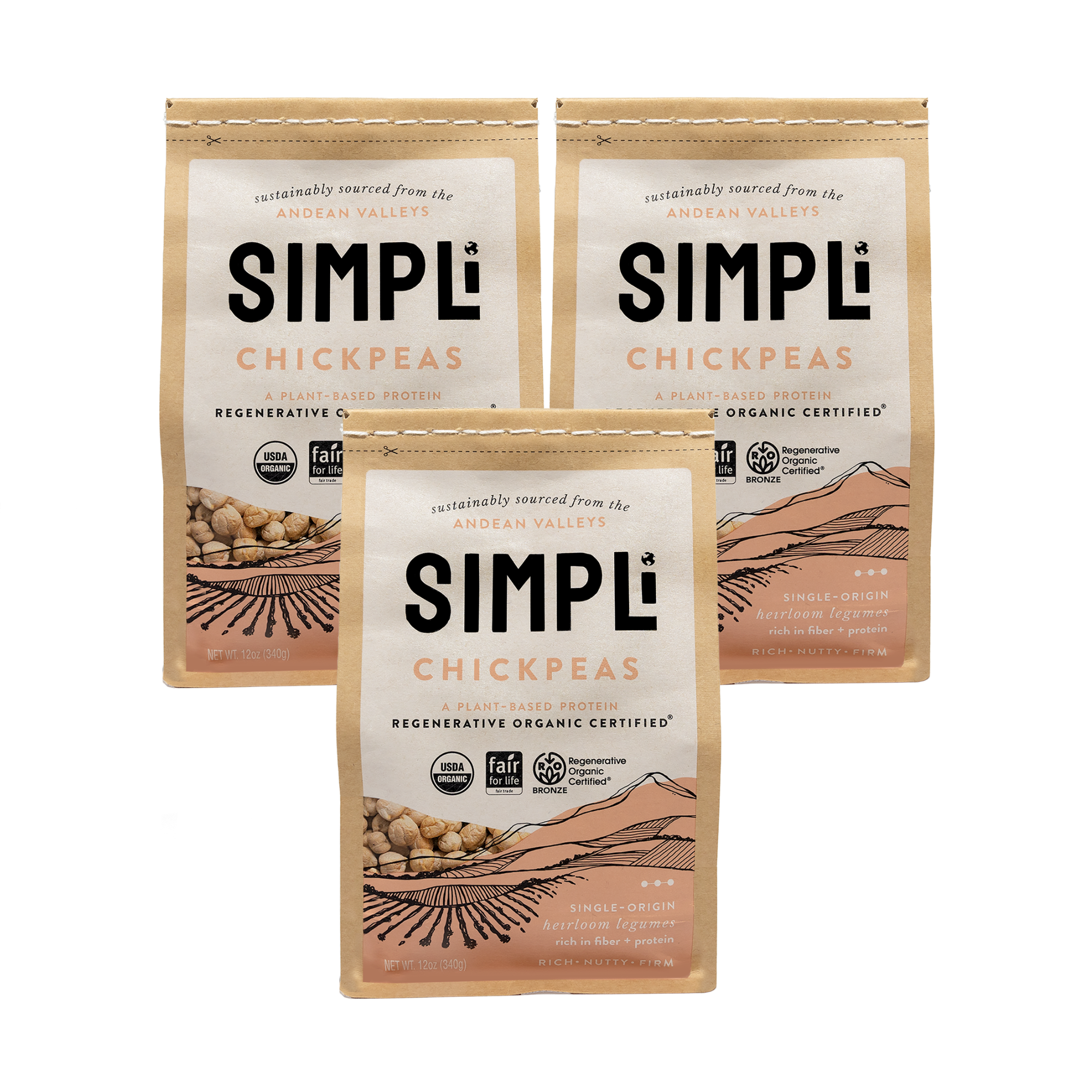 3-PACK SIMPLi REGENERATIVE ORGANIC CERTIFIED® CHICKPEAS