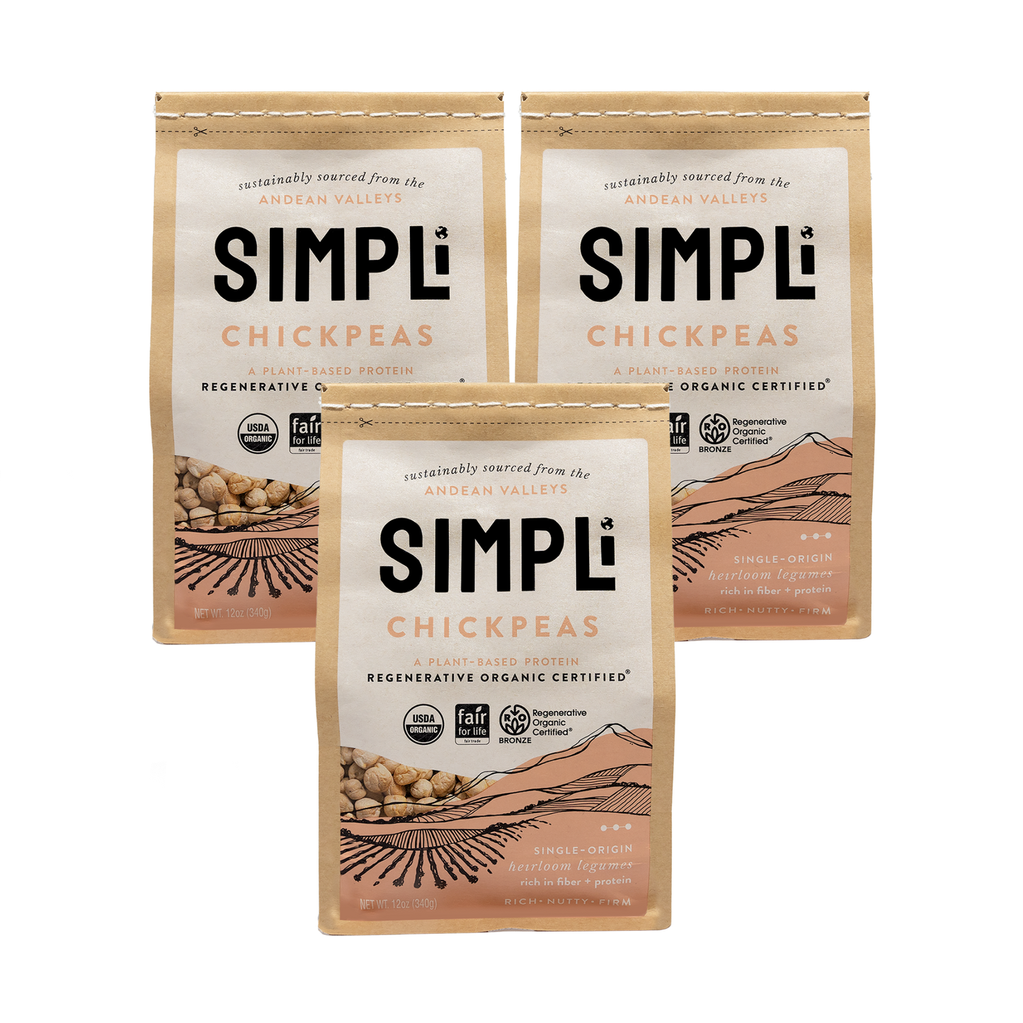 3-PACK SIMPLi REGENERATIVE ORGANIC CERTIFIED® CHICKPEAS