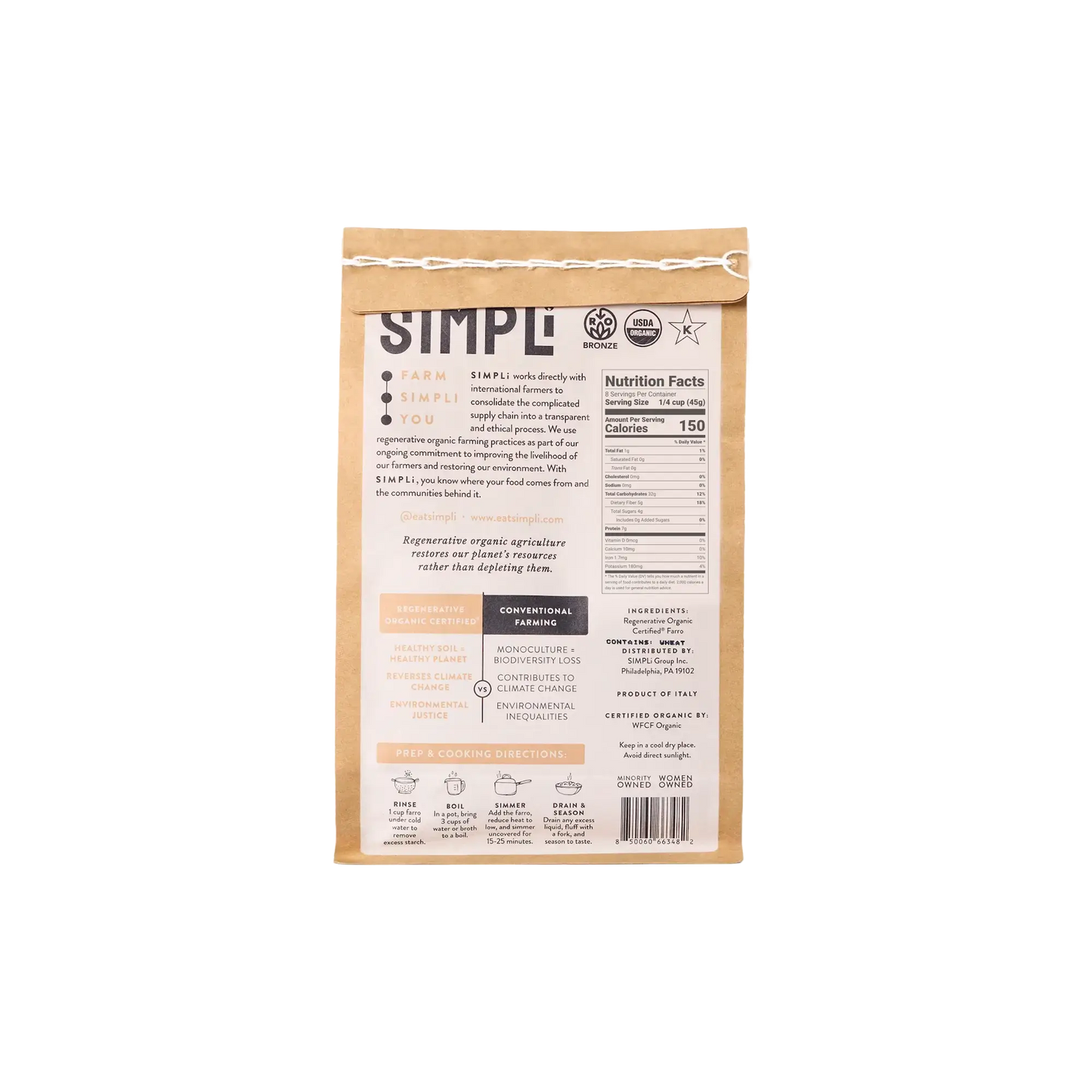 SIMPLi REGENERATIVE ORGANIC CERTIFIED® FARRO