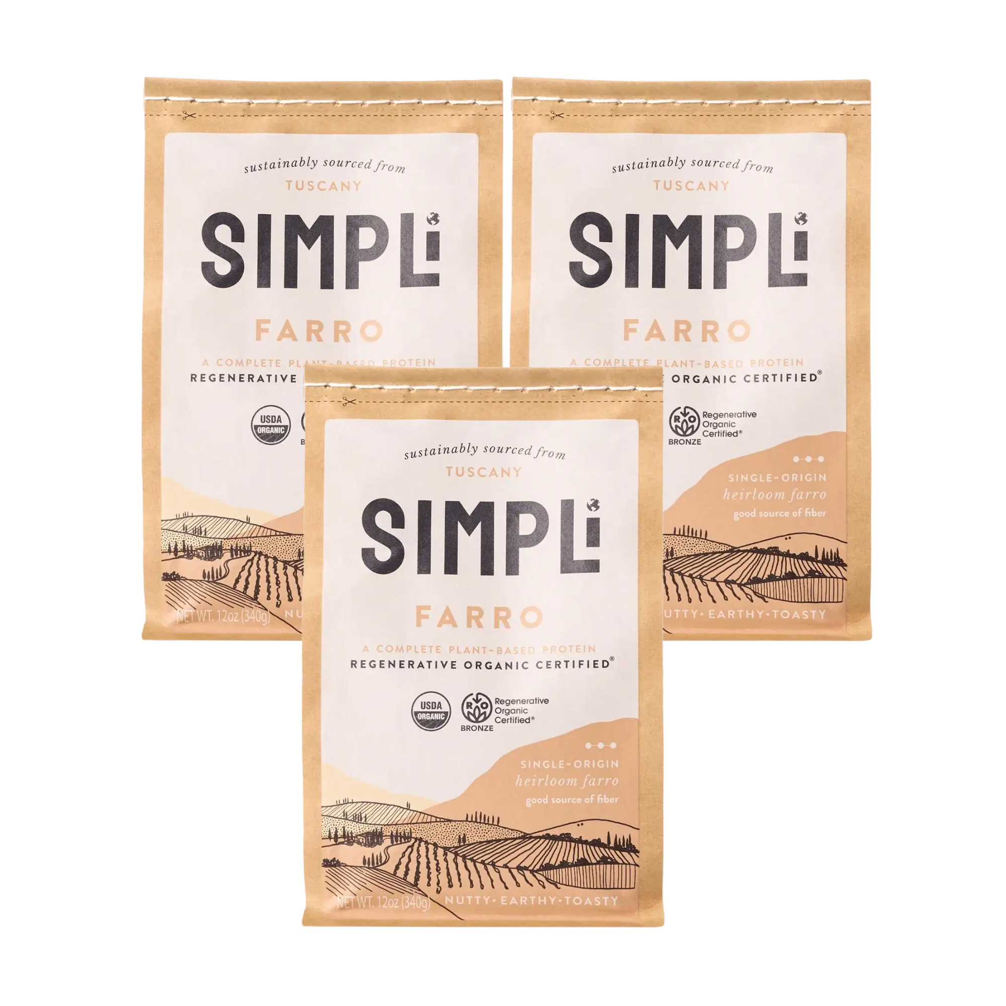 3-PACK SIMPLi REGENERATIVE ORGANIC CERTIFIED® FARRO