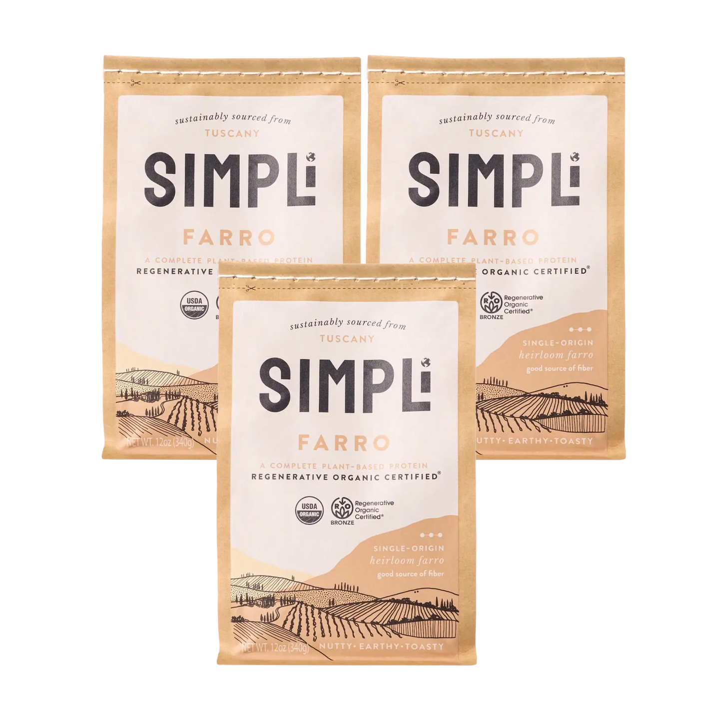 3-PACK SIMPLi REGENERATIVE ORGANIC CERTIFIED® FARRO