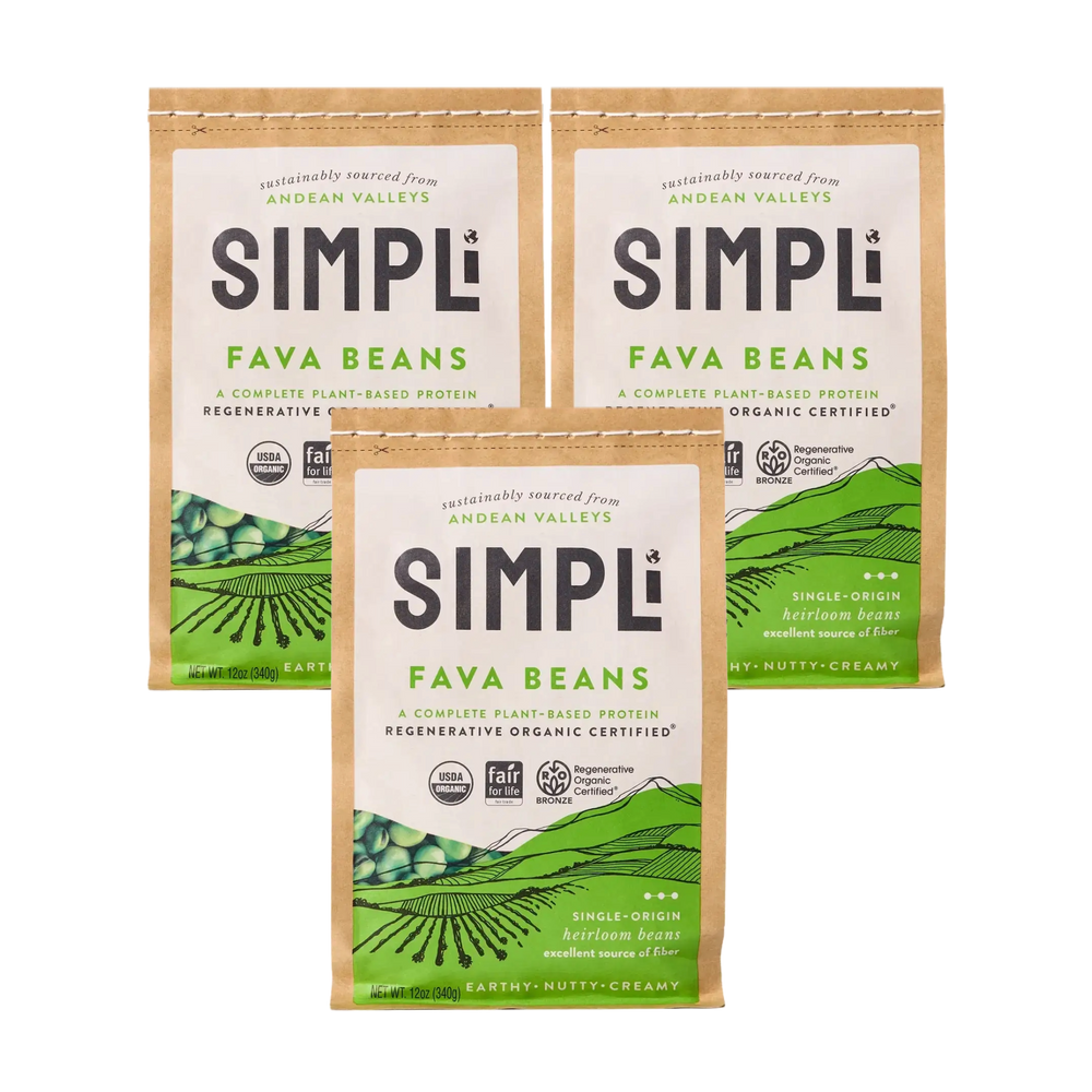 3-PACK SIMPLi REGENERATIVE ORGANIC CERTIFIED® FAVA BEANS