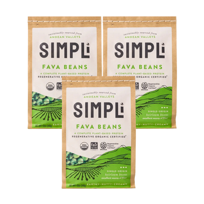 3-PACK SIMPLi REGENERATIVE ORGANIC CERTIFIED® FAVA BEANS