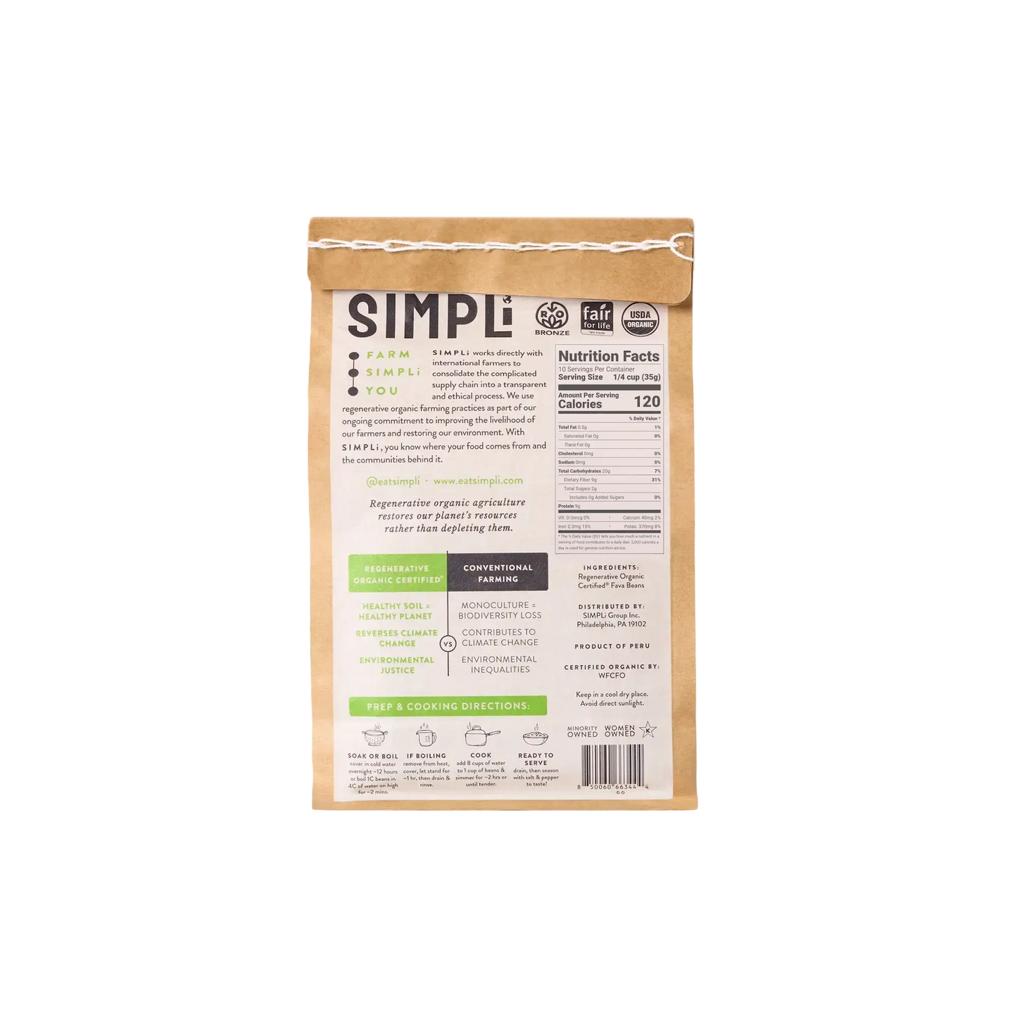 SIMPLi REGENERATIVE ORGANIC CERTIFIED® FAVA BEANS