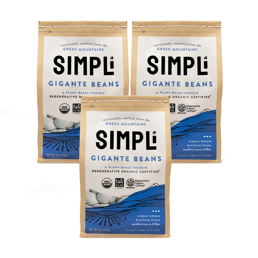 3-PACK SIMPLi REGENERATIVE ORGANIC CERTIFIED® GIGANTE BEANS