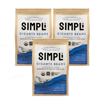 3-PACK SIMPLi REGENERATIVE ORGANIC CERTIFIED® GIGANTE BEANS