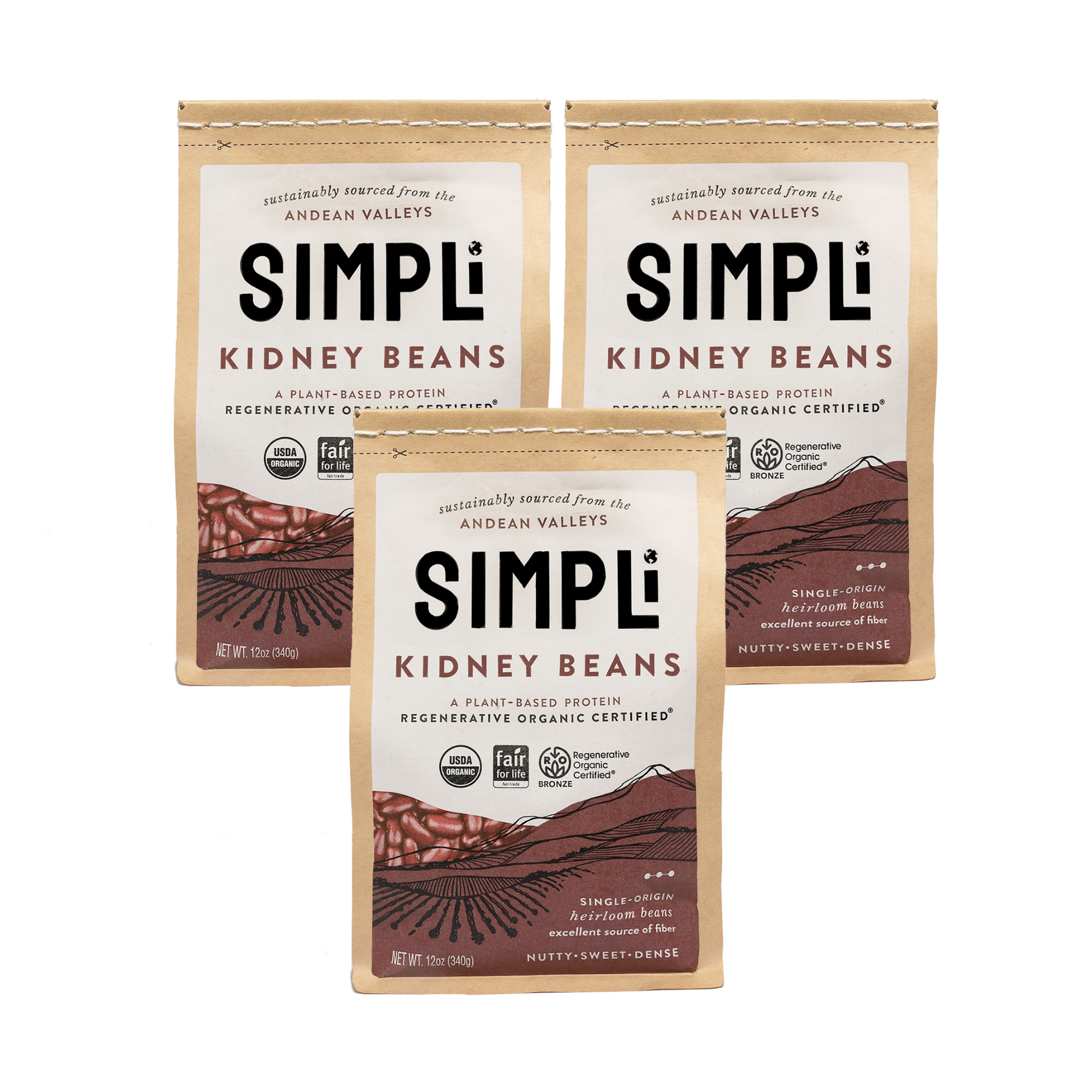 3-PACK SIMPLi REGENERATIVE ORGANIC CERTIFIED® KIDNEY BEANS