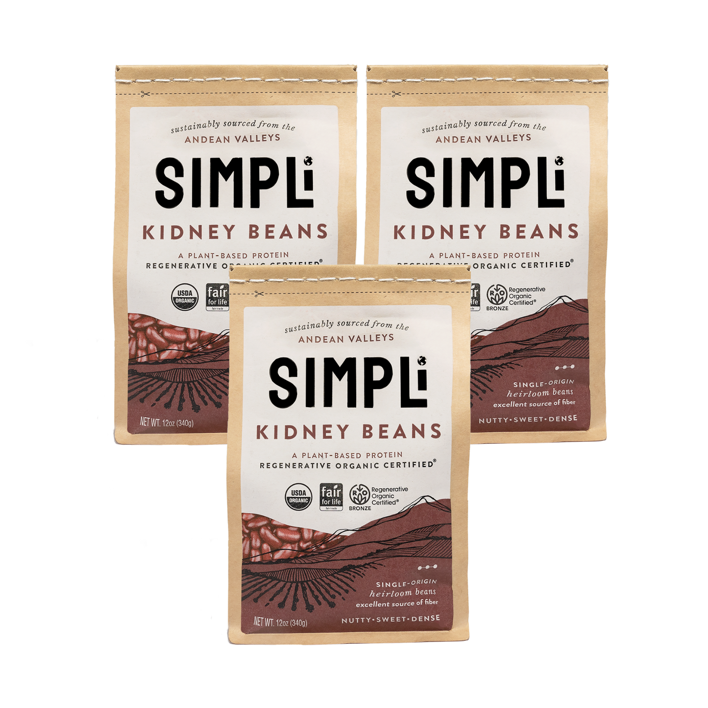 3-PACK SIMPLi REGENERATIVE ORGANIC CERTIFIED® KIDNEY BEANS