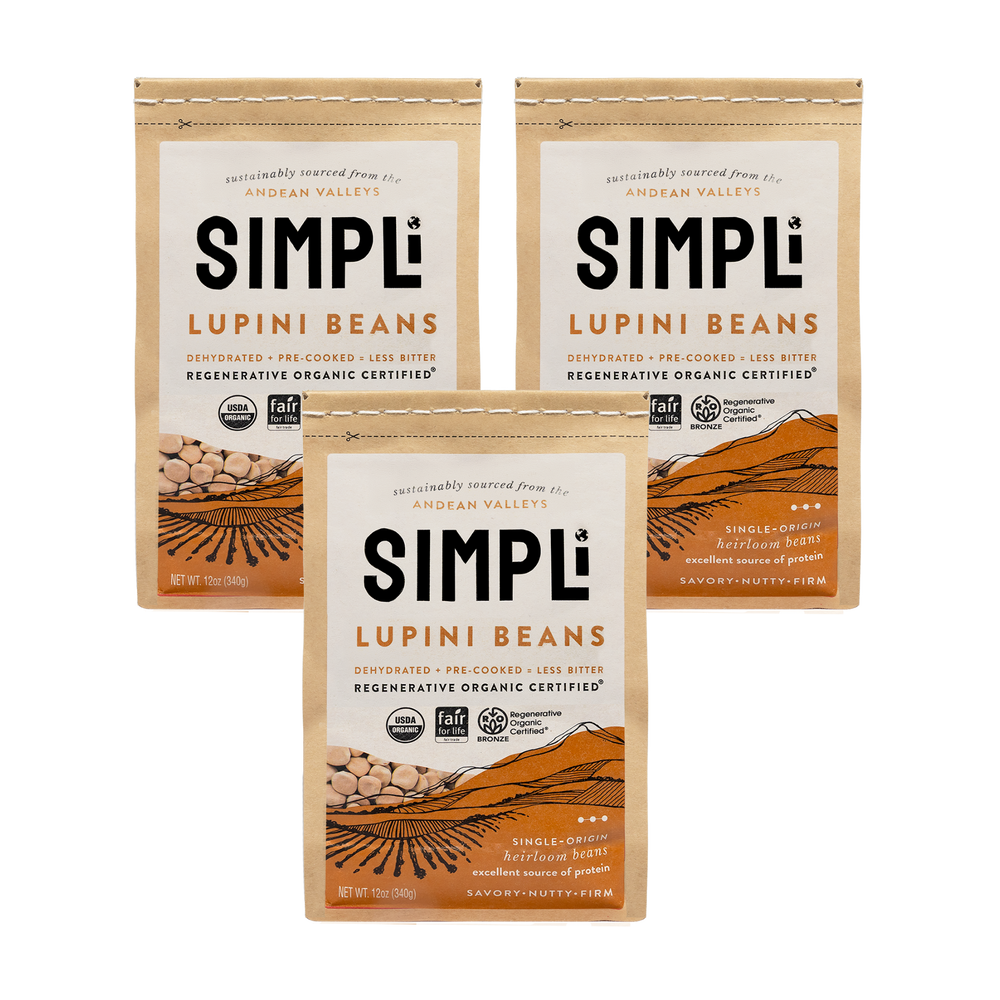 3-PACK SIMPLi REGENERATIVE ORGANIC CERTIFIED® LUPINI BEANS