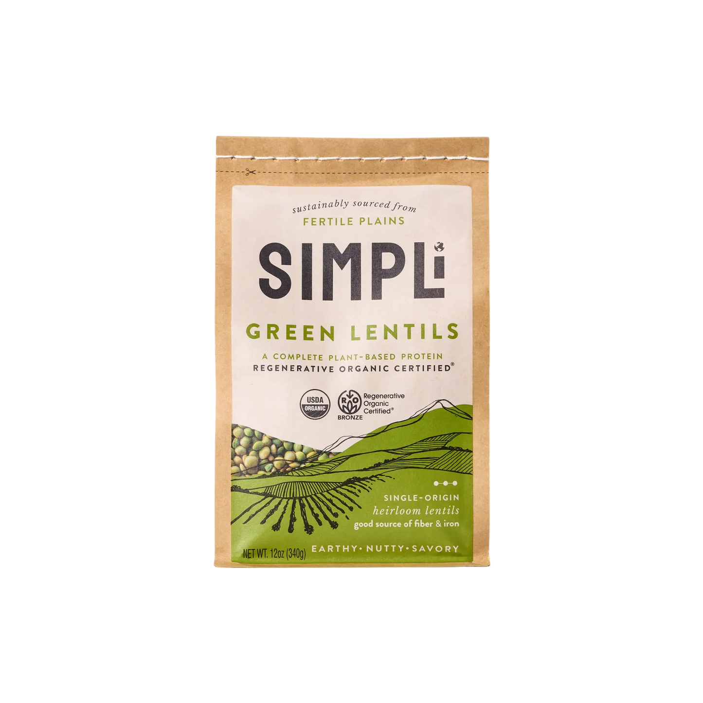 SIMPLI REGENERATIVE ORGANIC CERTIFIED® GREEN LENTILS