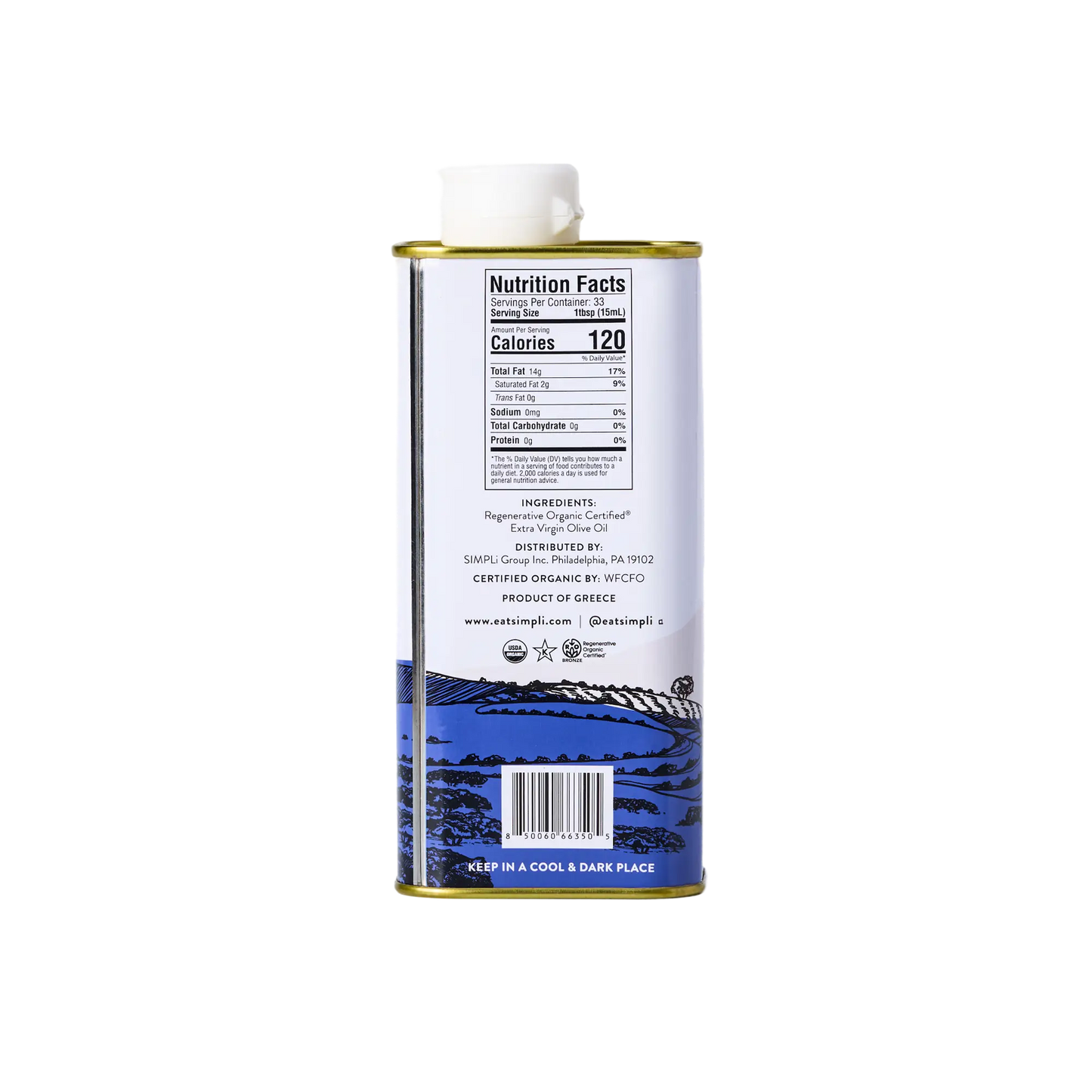 SIMPLI REGENERATIVE ORGANIC CERTIFIED® GREEK EXTRA VIRGIN OLIVE OIL
