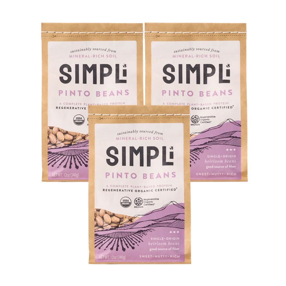 3-PACK SIMPLi REGENERATIVE ORGANIC CERTIFIED® PINTO BEANS
