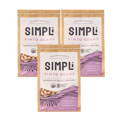 3-PACK SIMPLi REGENERATIVE ORGANIC CERTIFIED® PINTO BEANS