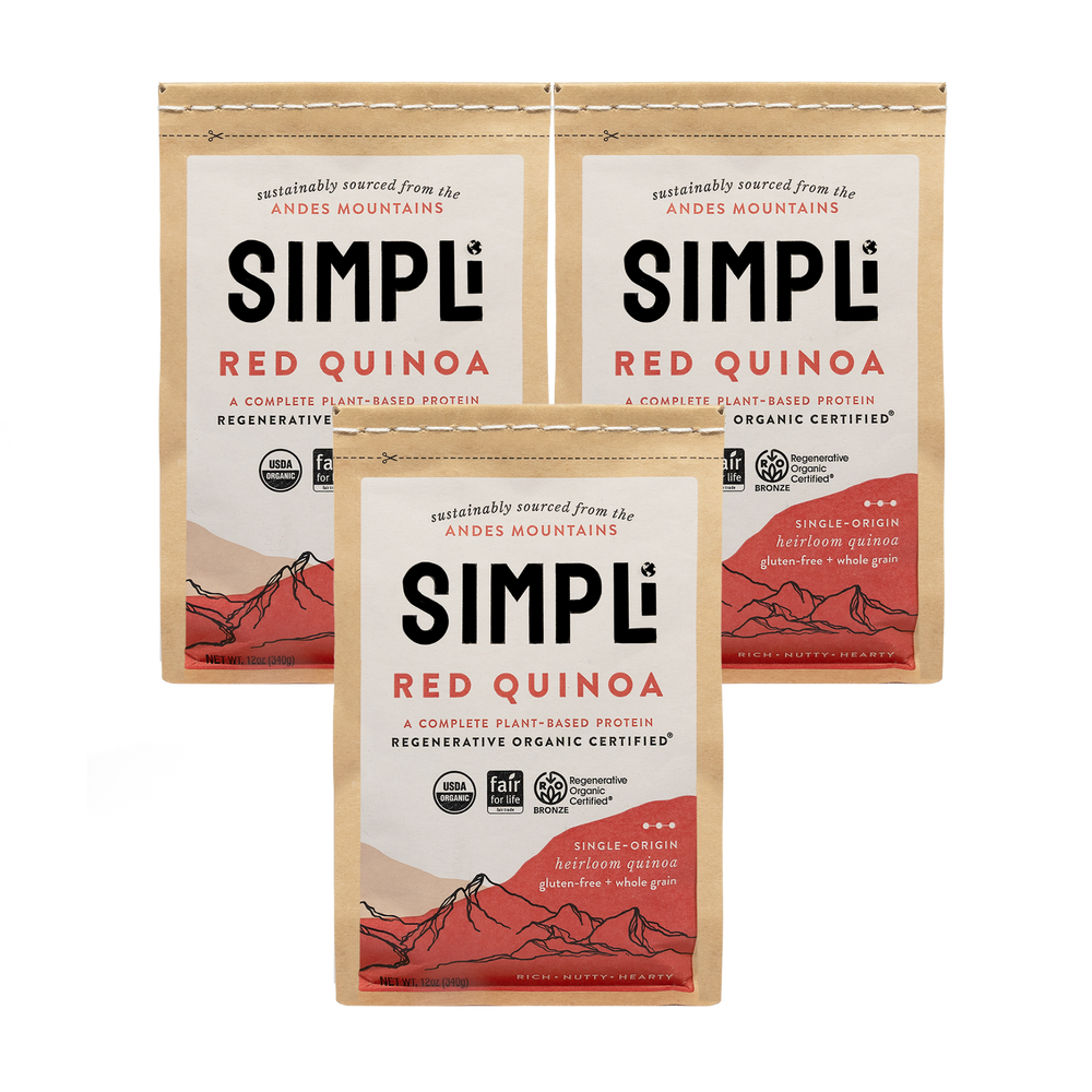 3-PACK SIMPLi REGENERATIVE ORGANIC CERTIFIED® RED QUINOA