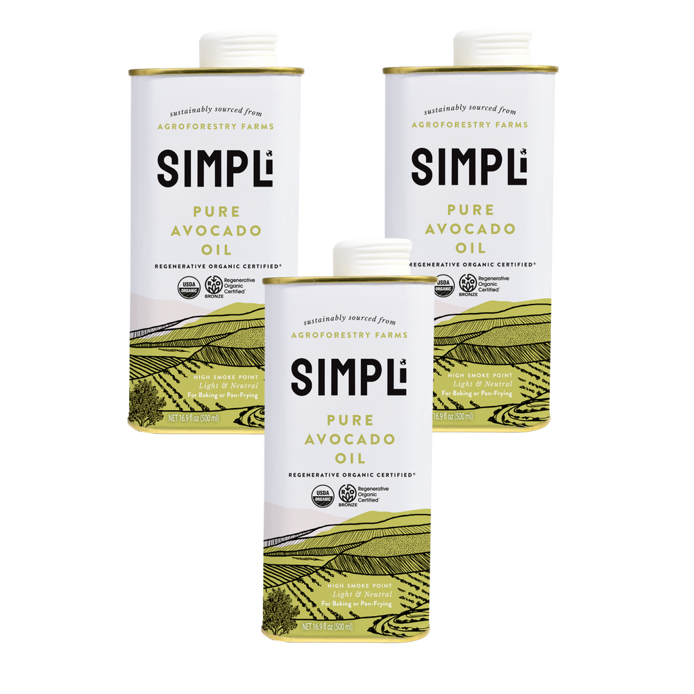 3-PACK SIMPLi REGENERATIVE ORGANIC CERTIFIED® PURE AVOCADO OIL