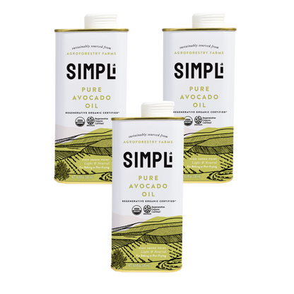 3-PACK SIMPLi REGENERATIVE ORGANIC CERTIFIED® PURE AVOCADO OIL