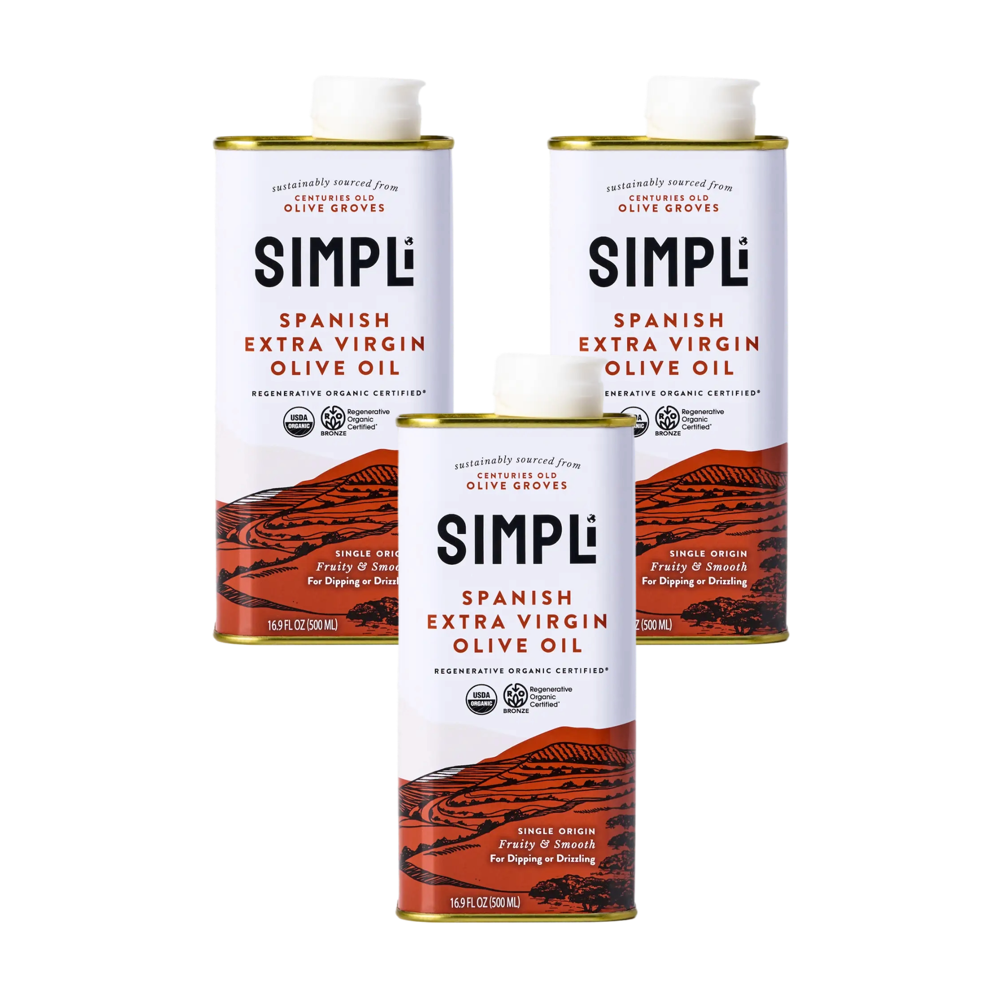 3-PACK SIMPLi REGENERATIVE ORGANIC CERTIFIED® SPANISH EXTRA VIRGIN OLIVE OIL