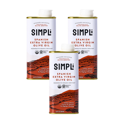 3-PACK SIMPLi REGENERATIVE ORGANIC CERTIFIED® SPANISH EXTRA VIRGIN OLIVE OIL