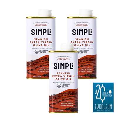 3-PACK SIMPLi REGENERATIVE ORGANIC CERTIFIED® SPANISH EXTRA VIRGIN OLIVE OIL