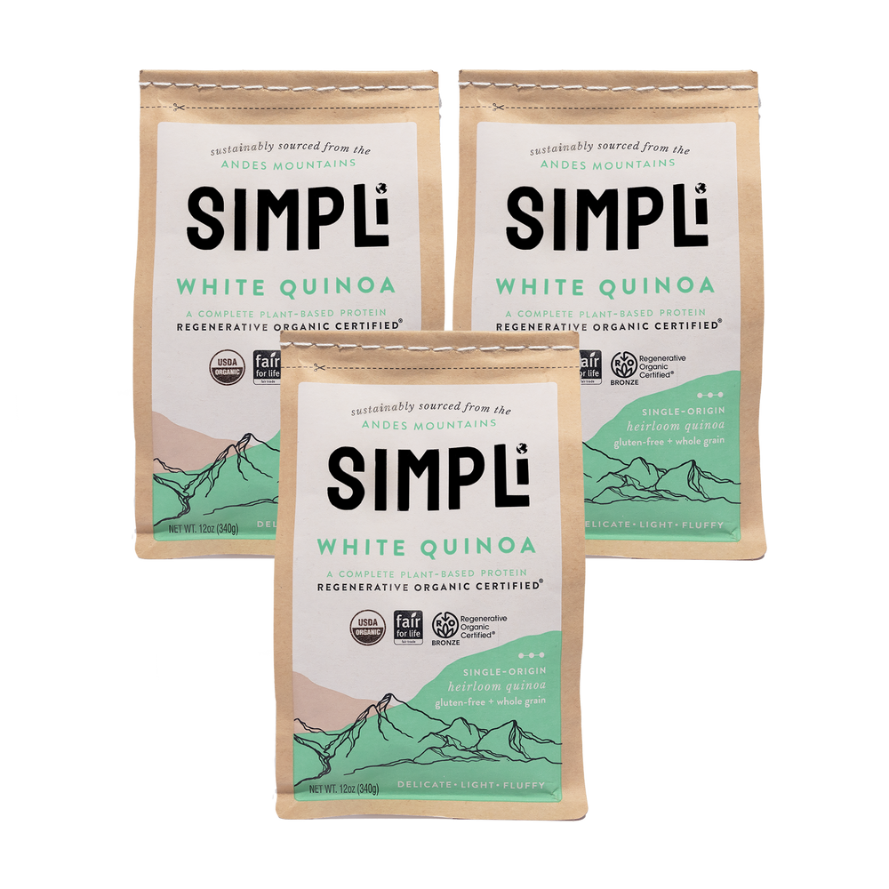 3-PACK SIMPLi REGENERATIVE ORGANIC CERTIFIED® WHITE QUINOA