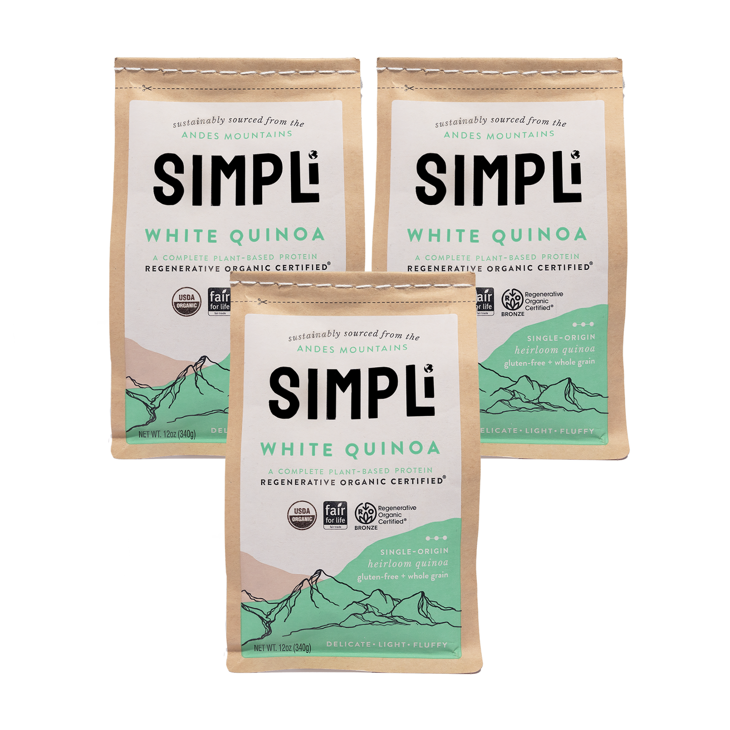 3-PACK SIMPLi REGENERATIVE ORGANIC CERTIFIED® WHITE QUINOA