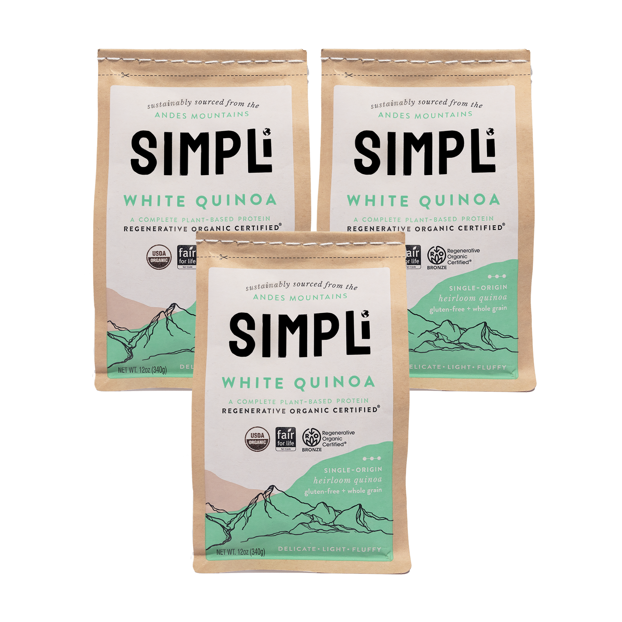 3-PACK SIMPLi REGENERATIVE ORGANIC CERTIFIED® WHITE QUINOA