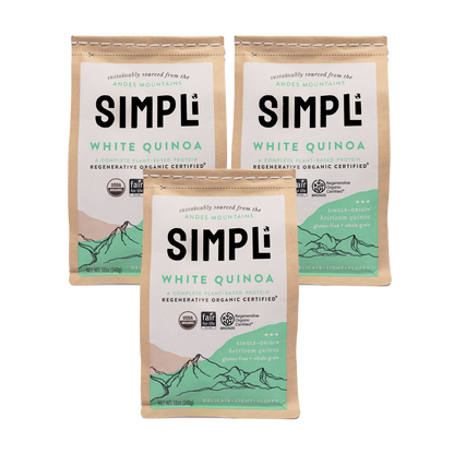 3-PACK SIMPLi REGENERATIVE ORGANIC CERTIFIED® WHITE QUINOA