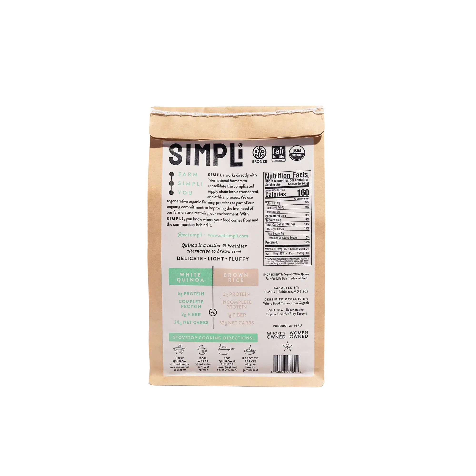 SIMPLi REGENERATIVE ORGANIC CERTIFIED® WHITE QUINOA