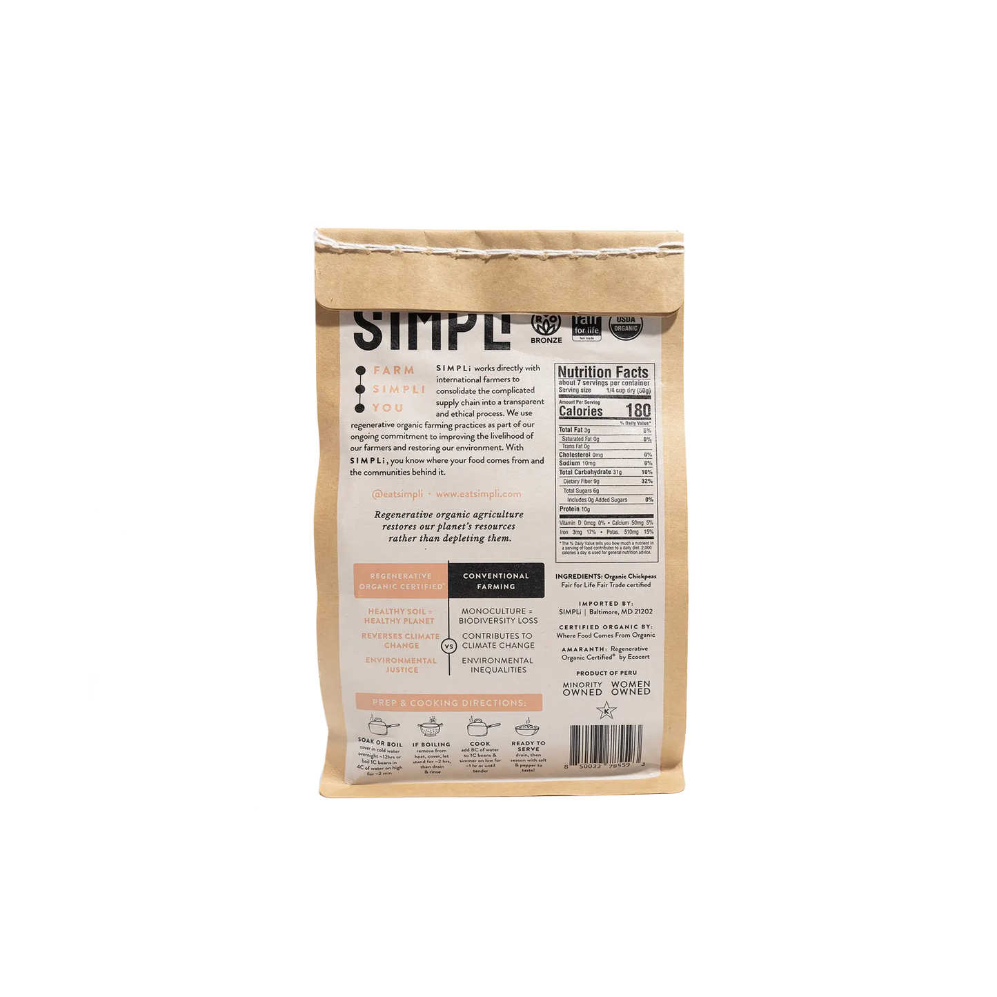 SIMPLi REGENERATIVE ORGANIC CERTIFIED® CHICKPEAS