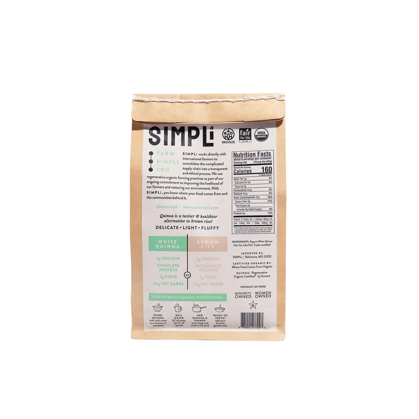 SIMPLi REGENERATIVE ORGANIC CERTIFIED® WHITE QUINOA